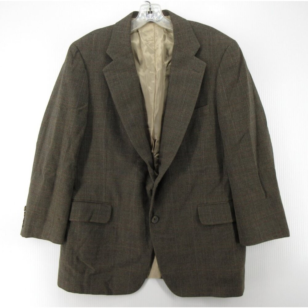 Paul Stuart Sport Coat 41 Short Blazer Wool Glen Plaid Union VINTAGE *